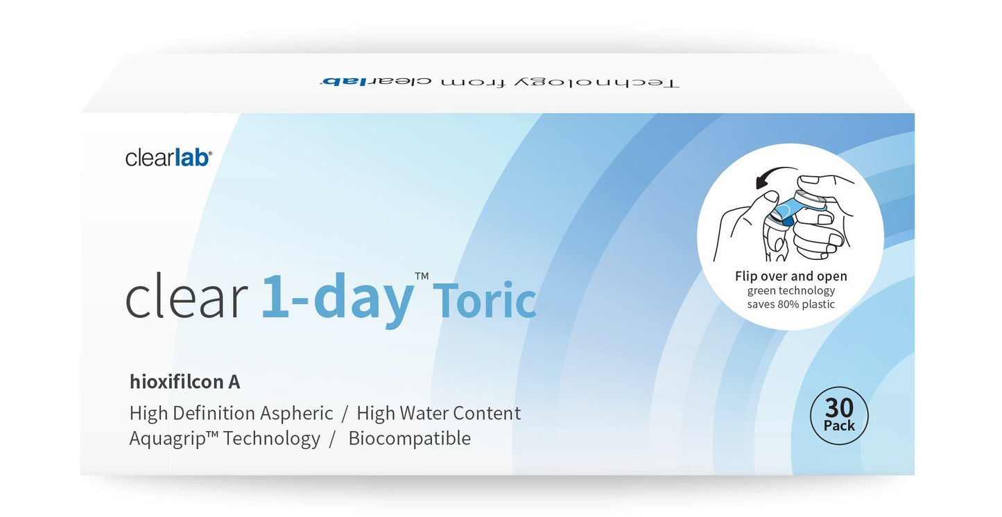 Clear 1-Day toric (30s) Power -04.00