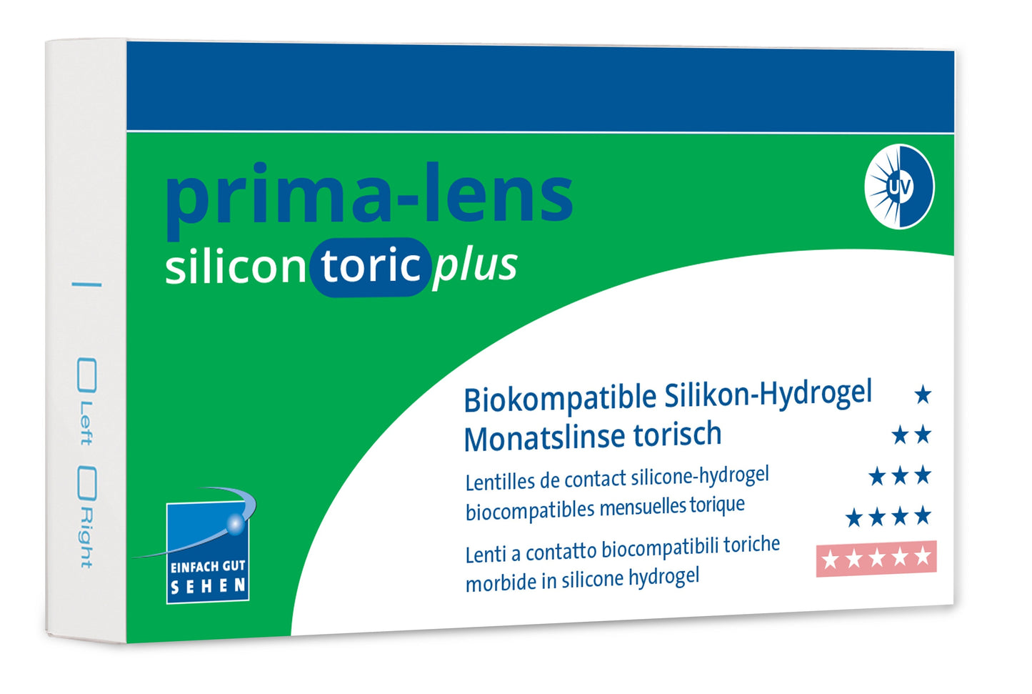 prima-lens silicon toric plus (6s) Power -02.50